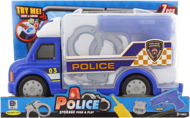 Polizeiwagen mit Zubehör, batteriebetrieben - Spielset