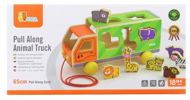 Wooden Tractor Truck with Animals - Push and Pull Toy