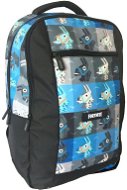 Fortnite Backpack modro-čierny - Školský batoh
