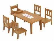 Sylvanian Families Furniture - Dining Table with Chairs - Figure Accessories