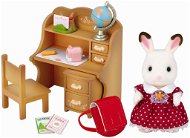 Sylvanian Families Nábytok chocolate zajacov – sestra pri písacom stole so stoličkou - Doplnky k figúrkam