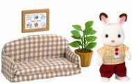 Sylvanian Families Möbel 5013 - Chocolate Rabbit Father Set - Schokoladenhasen Vater mit Sofa - Figuren-Zubehör