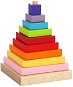 Drevené kocky Cubika 13357 Farebná pyramída - Dřevěné kostky