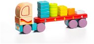 Cubika 13425 Truck with geometric shapes - Wooden Toy