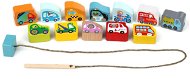 Cubika 14316 Wooden Lacing Toy - Flyng Cars - Wooden Blocks