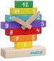 Cubika 14354 Clock with Magnetic Hands - Wooden Blocks