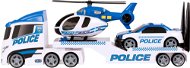 Teamsterz rendőrségi transzporter helikopterrel és autóval - Játék autó