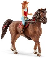 Schleich 42514 Rothaarige Hannah und Pferd Cayenne - Figur