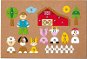 Woody parafa deszka szögeléssel - Állatok, 150 darab - Készségfejlesztő játék