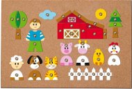 Woody parafa deszka szögeléssel - Állatok, 150 darab - Készségfejlesztő játék