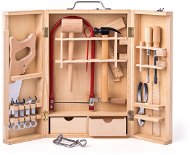 Woody Metall-Werkzeuge in einer Holzkiste - groß - Kinderwerkzeug
