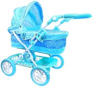 Rappa Blue Pram with snowflakes - Doll Stroller