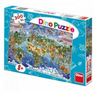 Dino illustrierte Karte der Welt - Puzzle
