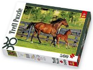 Trefl kôň s 500 žriebätkami - Puzzle