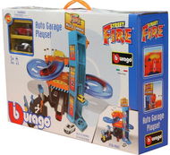 Bburago Garage Street Fire Downhill with 2 cars - Toy Garage