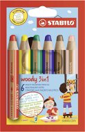 STABILO woody 3 v 1, 6 barev - Pastelky