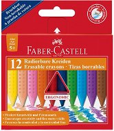 Coloured Pencils Faber-Castell Erasable Grip Crayons, 12 Colours - Pastelky