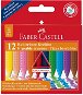 Színes ceruza Faber-Castell Plastic Colour Grip pasztellkréták, 12 szín - Pastelky