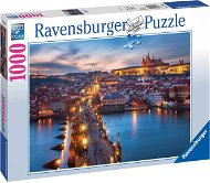Puzzle Ravensburger-19740 - Prag bei Nacht - Puzzle