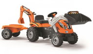 Smoby Builder Max pedal tractor with siding - orange - Pedal Tractor 