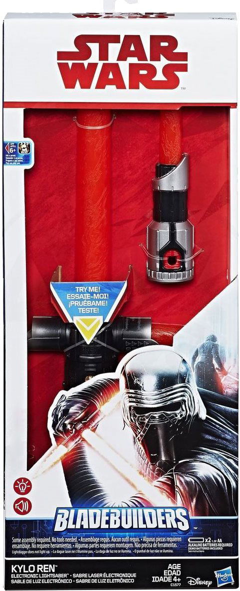 Star wars the force awakens deals kylo ren deluxe electronic lightsaber