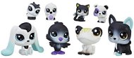 Littlest Pet Shop Black and white set of 8 pieces C2146 - Toy Animal