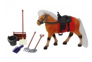 Horse 18cm with accessories brown-and-white - Toy Animal