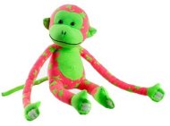 Affe, im dunklen leuchtend, Pink/Grün - Kuscheltier