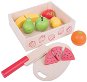 Potraviny do detskej kuchynky Bigjigs Krájanie ovocia v škatuľke - Jídlo do dětské kuchyňky