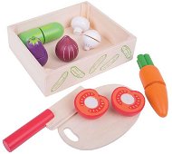 Toy Kitchen Food Bigjigs Slicing Vegetables in a Box - Jídlo do dětské kuchyňky