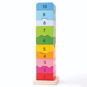 Bigjigs Wooden Motor Tower with Numbers - Stacking Pyramid