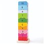 Bigjigs Wooden Motor Tower with Numbers - Stacking Pyramid