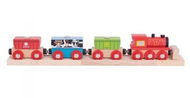 Bigjigs Rail Güterzug mit Lebensmitteln - Modellbahn-Zubehör