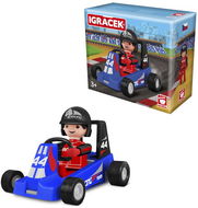 Igráček Racer with Go-Kart - Blue - Figure