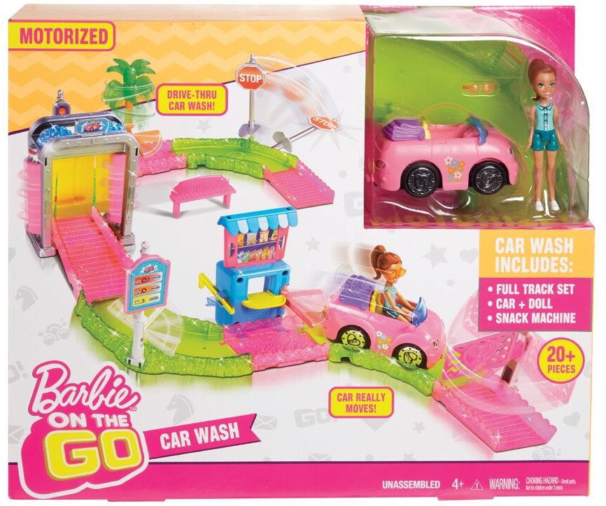 Barbie car cheap wash playset