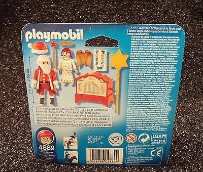 Playmobil 4889 Little Angel And Santa Claus W/ Hand Organ Set
