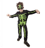 Skelett mit Maske - Neongrün, Größe M - Kostüm