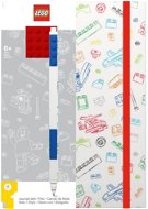 LEGO Stationery Notizbuch A5 mit blauem Stift - weiß, roter Einband 4 x 4 - Notizbuch