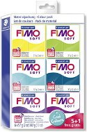 Fimo Soft Set 5 + 1 kühle Farben - Knete