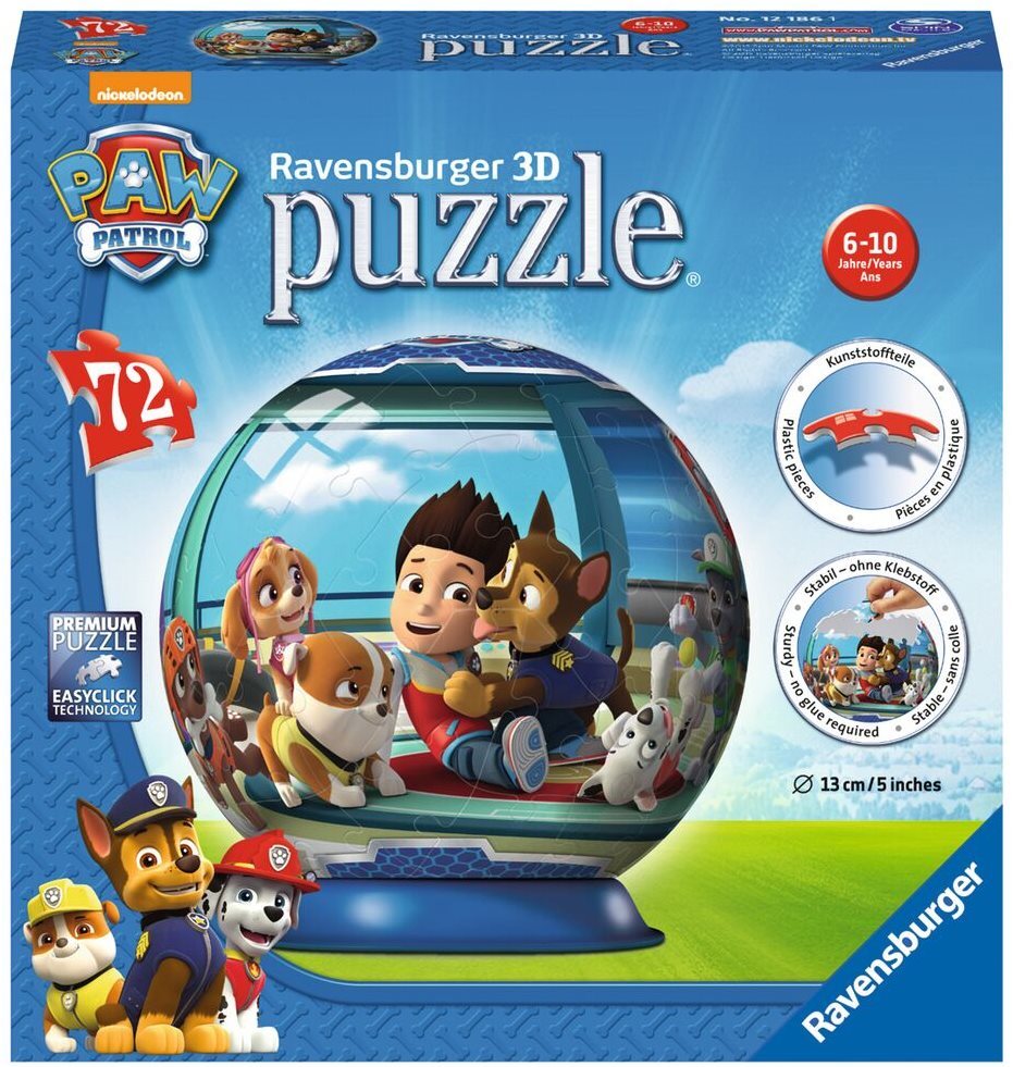 Paw patrol 3d store puzzle