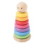 Bigjigs Toys Szivárványszínű baba - Készségfejlesztő játék