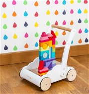 Le Toy Van Petilou Cart with Rainbow Blocks - Kids’ Building Blocks