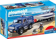 Playmobil 5187 Policajné auto s rýchlostným člnom - Stavebnica