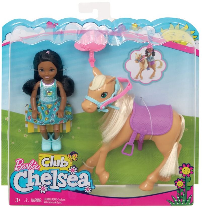 Barbie chelsea doll and 2024 pony