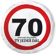 Impar round cushion ‘You’re moving on’ – 70 years - Pillow