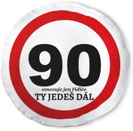 Impar round cushion ‘You’re moving on’ – 90 years - Pillow