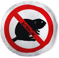 Impar round cushion – ‘No beavers allowed’ - Pillow