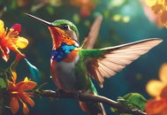 Interdruk Puzzle colourful Nature Hummingbird 250 pieces - Jigsaw Puzzle