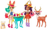 Mattel Enchantimals Gartenzauber Spielset mit Hasen-Puppe, Reh-Puppe und ihren Tierfreunden - Puppe