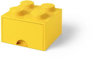 LEGO 4-stud Storage Brick with a Drawer - Yellow - Storage Box